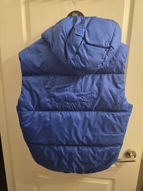 ***LACOSTE***Blue Puffer Vest with Hood